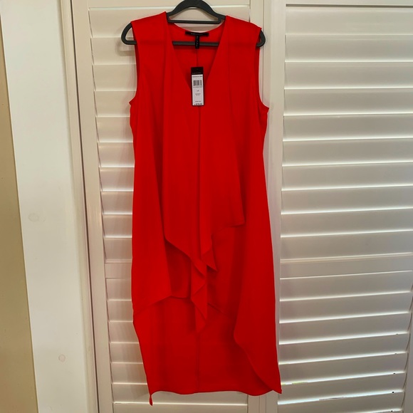 BCBGMAXAZRIA Red Layered Dress NEW Small - Picture 2 of 6